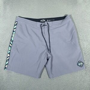 Billabong Board Shorts Mens 38 Blue Purple D Bah Lo Tide Surf 8.5" Swim Trunks